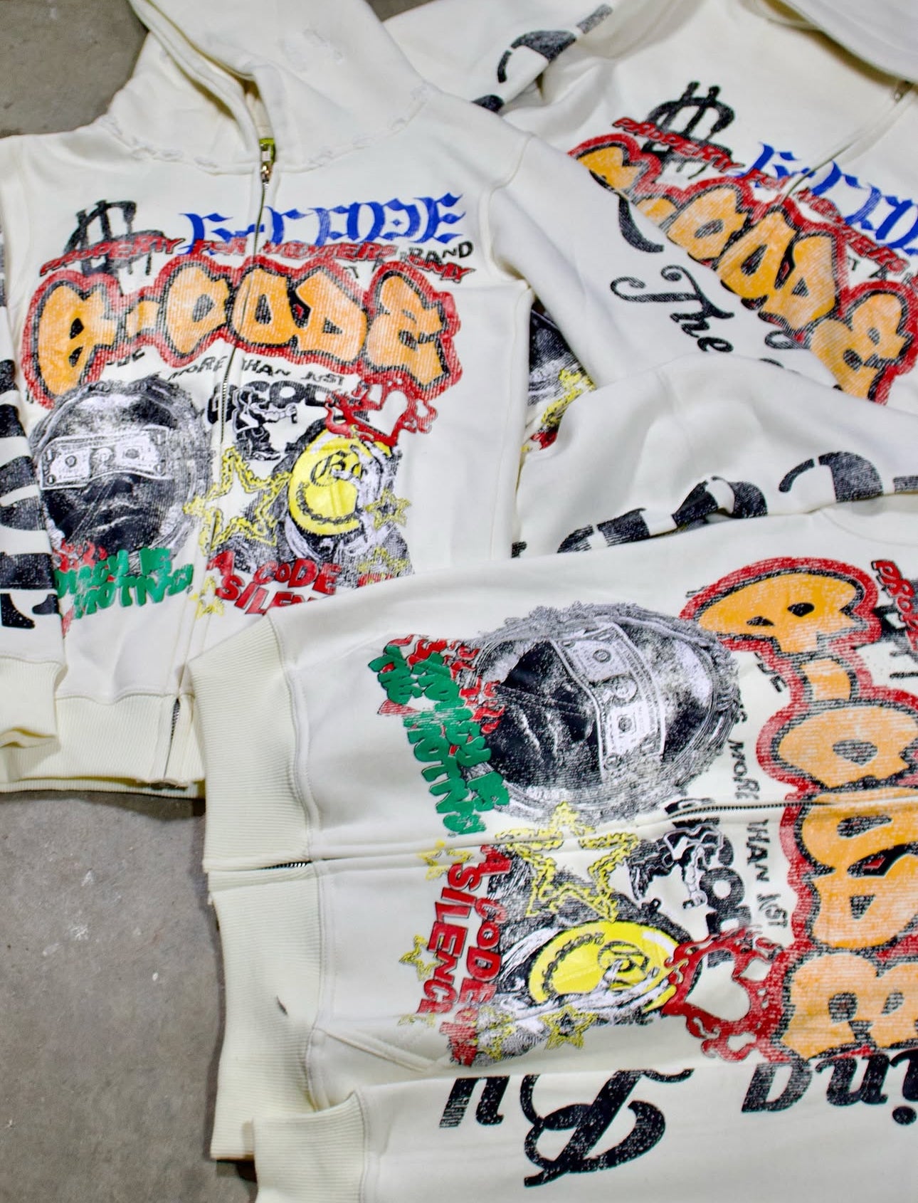 Graffiti Print Hoodies